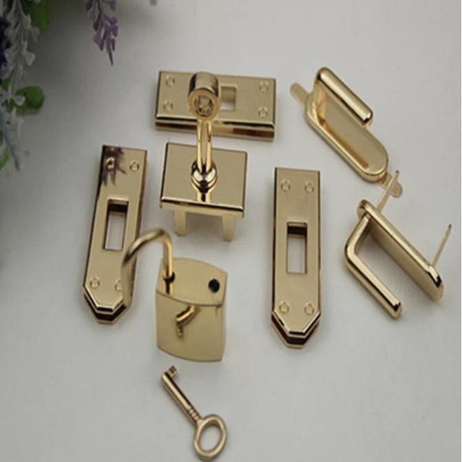 Kunci Hermes Lock Button Buckle Set