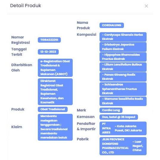 Tabbit- Cordialung - Obat Kesehatan Paru-Paru