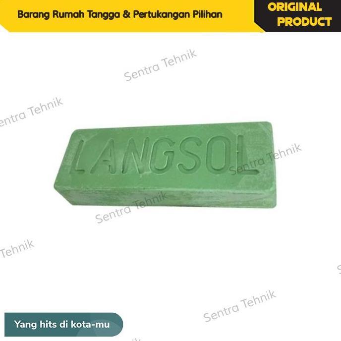 Bigwoll- [Original Langsol Hijau 100%] Langsol Hijau Batu Ijo Batu Poles Stainless Poles Logam Pengk