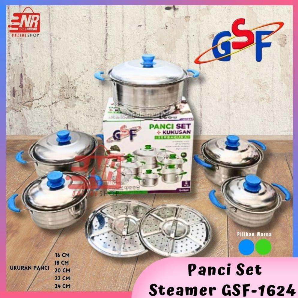 BEST SELLER PANCI SET STEAMER KUKUSAN GSF - 1624 - PANCI SET STAINLESS - PANCI REBUS - PANCI DIMSUM 