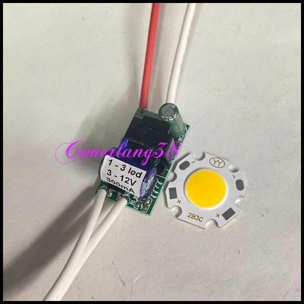 DISKON LED DRIVER 3 WATT  + CHIP MATA LAMPU 3 WATT 