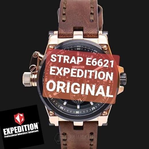 STRAP KULIT TALI JAM EXPEDITION E6621 E 6621 ORIGINAL GENUINE LEATHER