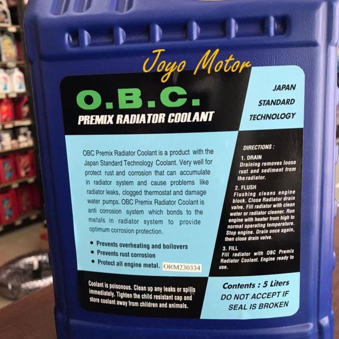 Promo Air Radiator Coolant OBC Warna Merah 5 Liter Diskon