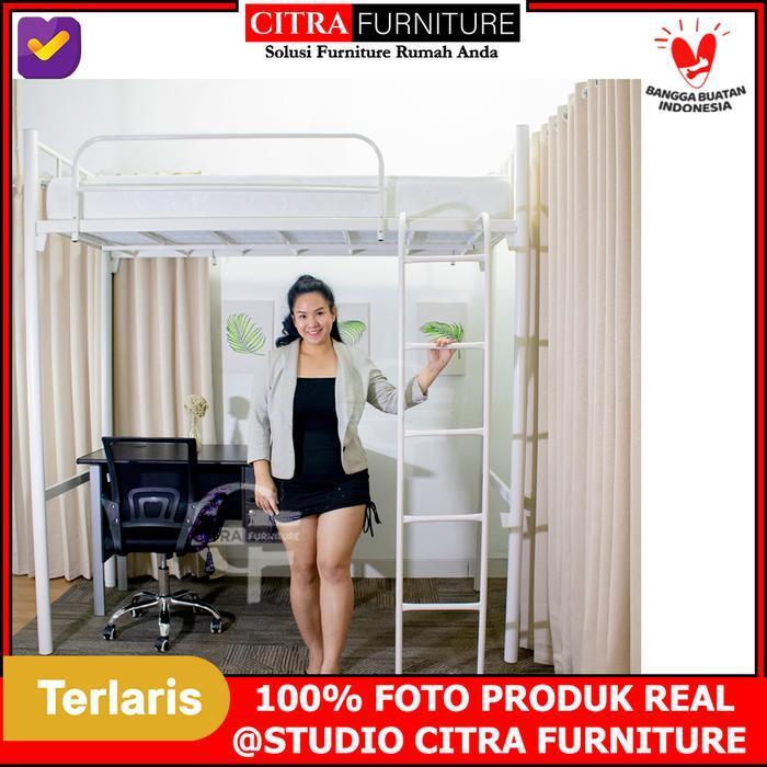 Ranjang Tingkat Besi Meja Belajar | Study Bunk Bed By SHUMO