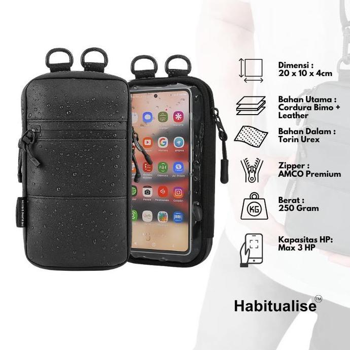 Gabrim- Habitualise Tas Dompet Hp Alland Sling Phone Pria Wanita Tas Hp Dompet Handphone Waterproof 