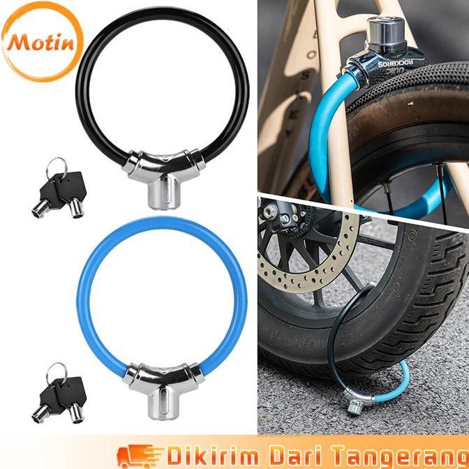 Kunci Sepeda Lipat Kunci Cincin Sepeda Anti Maling Kunci Rantai Sepeda Tahan Air Ready