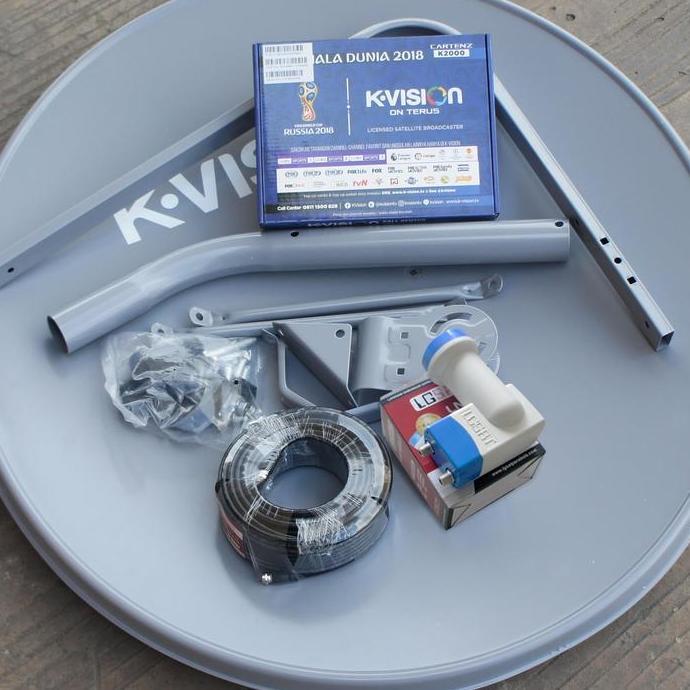 PRODUK FAVORIT - Paket Lengkap Parabola MNC Group K-Vision K2000 Cartenz Fullset Dish 75, LNB 102 du