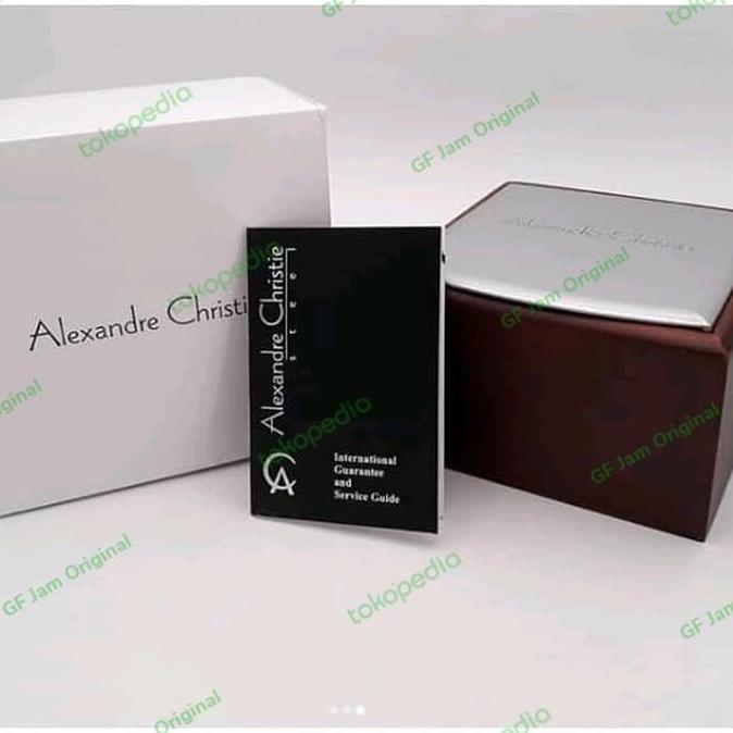 ALEXANDRE CHRISTIE AC8655 AC 8655 JAM TANGAN WANITA BLACK ROSEGOLD