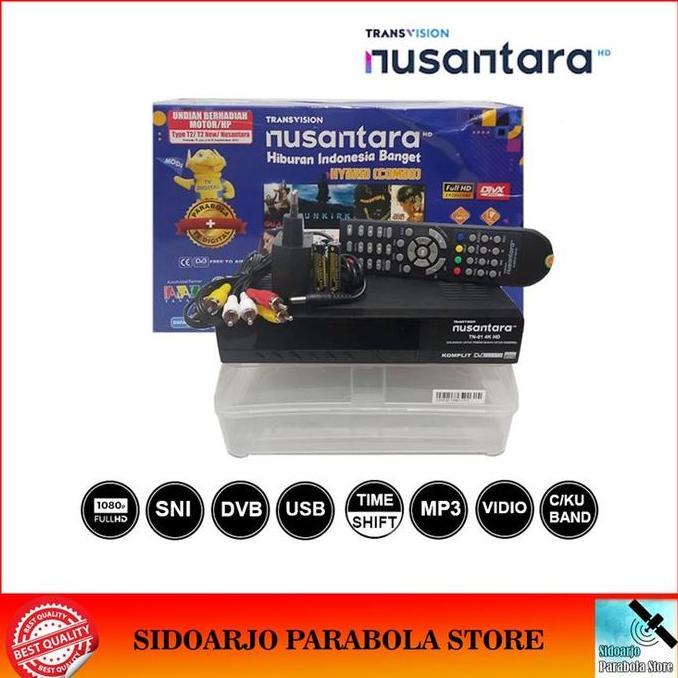 BEST PRICE - Transvision Nusantara HD Combo Receiver Parabola Set Top Box DVB-T2