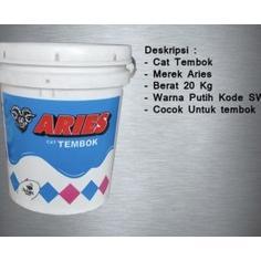 READY Cat Tembok Aries Putih (20 Kg) / Cat Aries Kambing 20kg / Cat Kiloan putih 20kg Aries / Cat pu