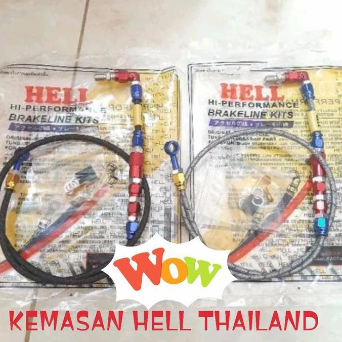 Selang Rem Depan Psi serat Hell Thailand 95cm Vixion Mio Beat Universa