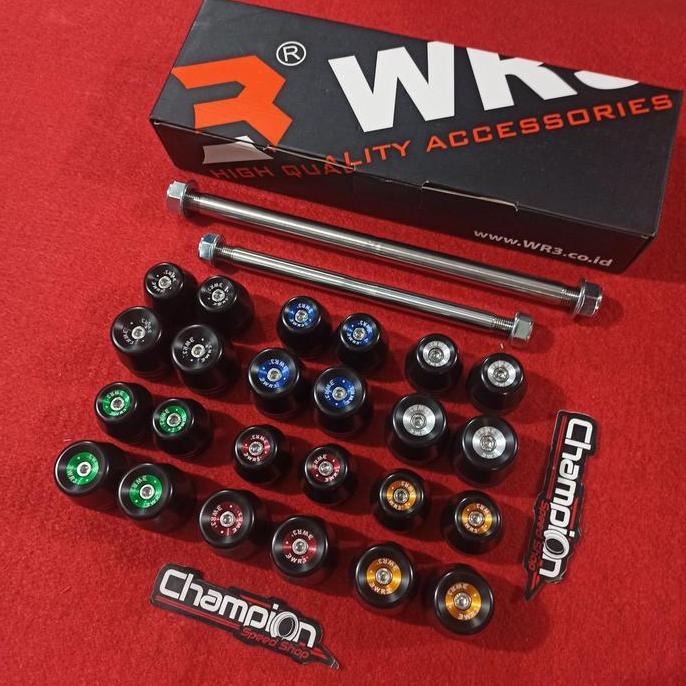 NEW Axel Axle Slider Jalu As Roda WR3 Ninja 250FI 250 FI Old 2013-2017