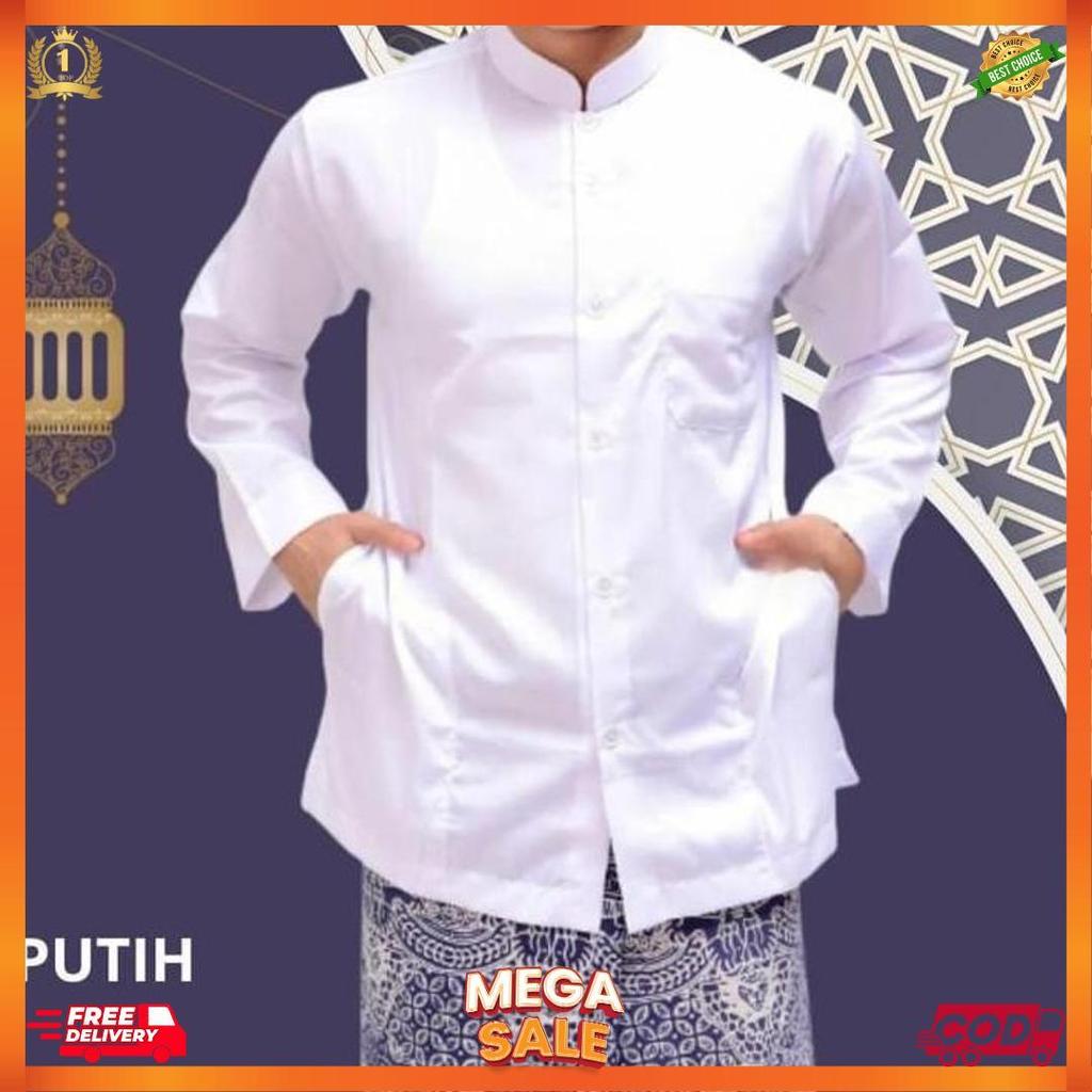 Baju Koko Model Habib Haibah Ammu Warna Putih Polos Tersedia Ukuran Jumbo Xxxxl Baju Koko Bahan Adem
