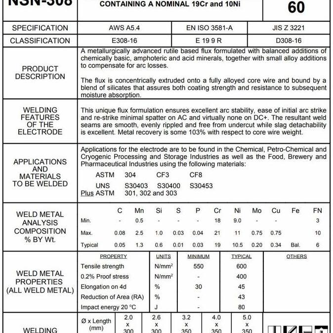 TERBARU - Kawat Las Nsn 308/308L 4mm