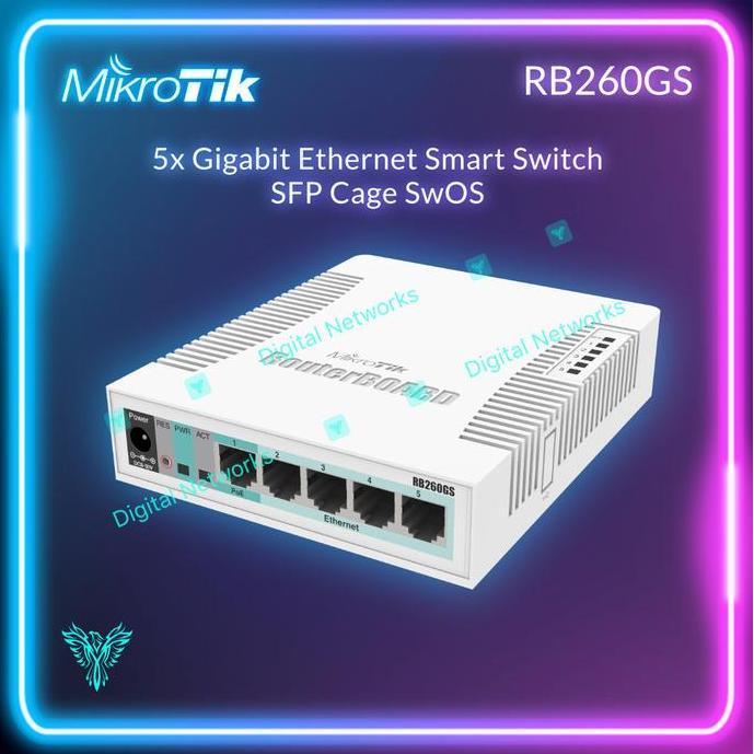 TERLARIS - Mikrotik RB260GS 5port Gigabit Mikrotik 260GS Mikrotik RB260 GS