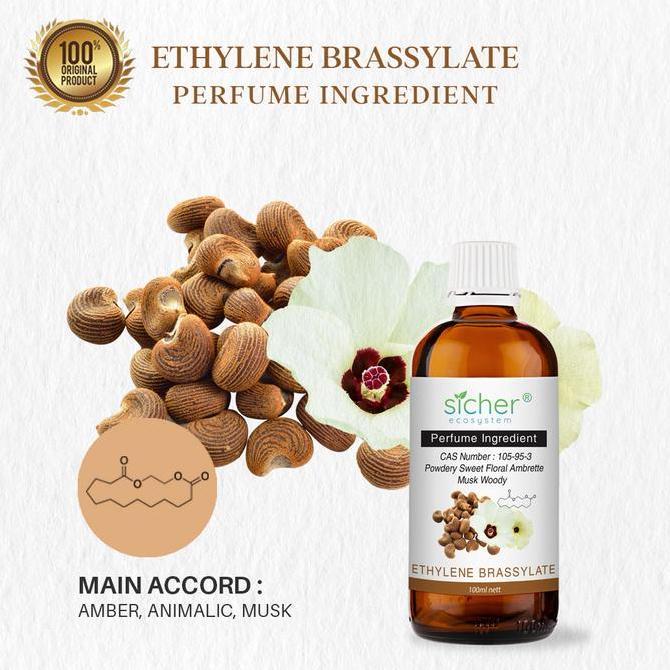 TERBARU - Sicher Natural Isolate Oil (Perfume Ingredient / RAW Material) Ethylene Brassylate 100ml