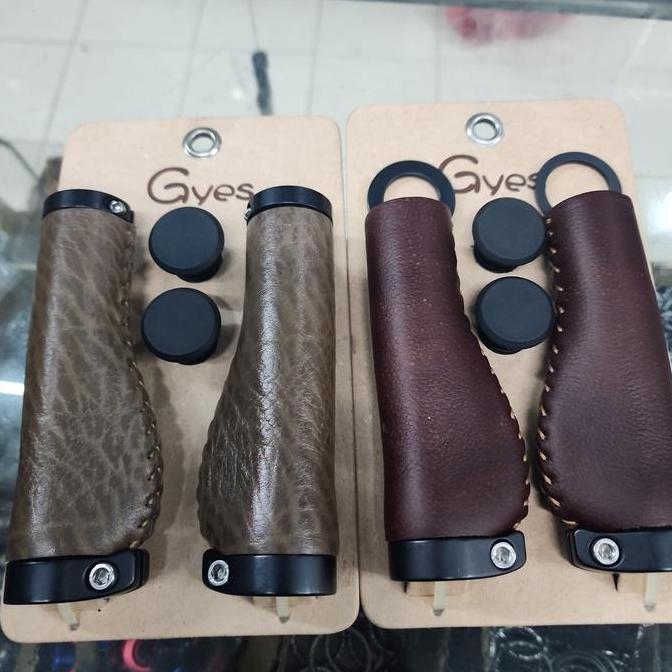 Gyes grip Kulit Leather golok Grip Gyes G 726 brown Firemot Hitam