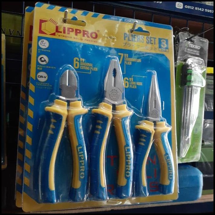 TERLARIS LIPPRO TANG SET ISI 3 PCS TANG KOMBINASI POTONG LANCIP SET LIPPRO JIS 