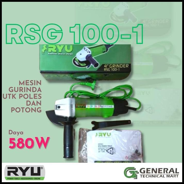 DISKON MESIN GERINDA/ GURINDA TANGAN 4" RYU RSG 100-1 BY TEKIRO / RSG100-1 