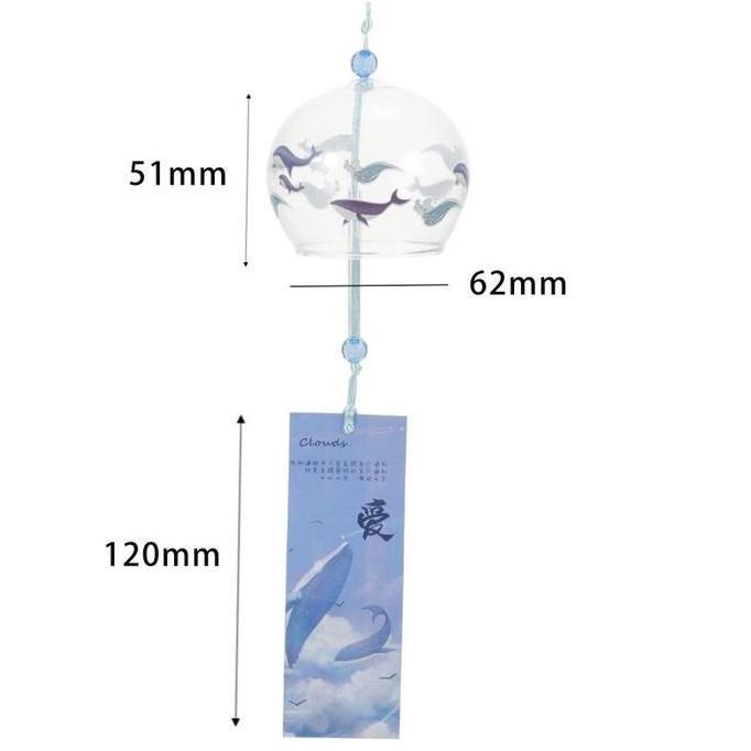 Lonceng Angin Kaca Wind Bells Hiasan Untuk Hadiah Lonceng Angin Kaca Gantung Angin