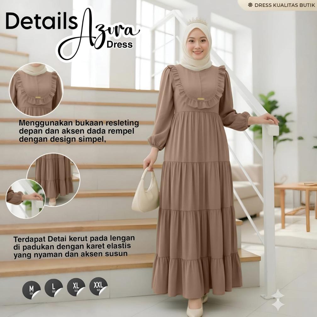 Grosir Gamis Wanita Bahan Crinkle Airflow Premium / Gamis Polos Jumbo Terbaru Elegan