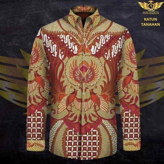 KAIN BATIK TULIS ASLI TANAHAN MOTIF 1 BAHAN KAIN KATUN BURUNG HIJAU MERAH PG