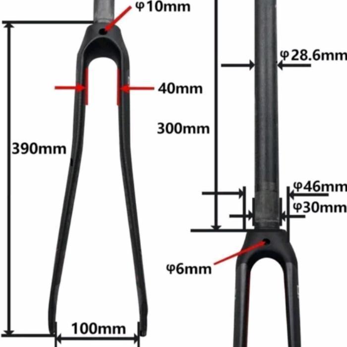 Ec90 Fork Carbon 700C Fork Full Carbon Rigid Garpu Fork Sepeda Original Dan Terpercaya