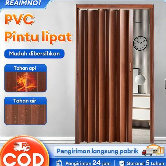 Rajaseller66 - Tahan LembabPintu Geser PVC Penyekat Ruangan Kamar Mandi Folding Door Sliding Mudah D