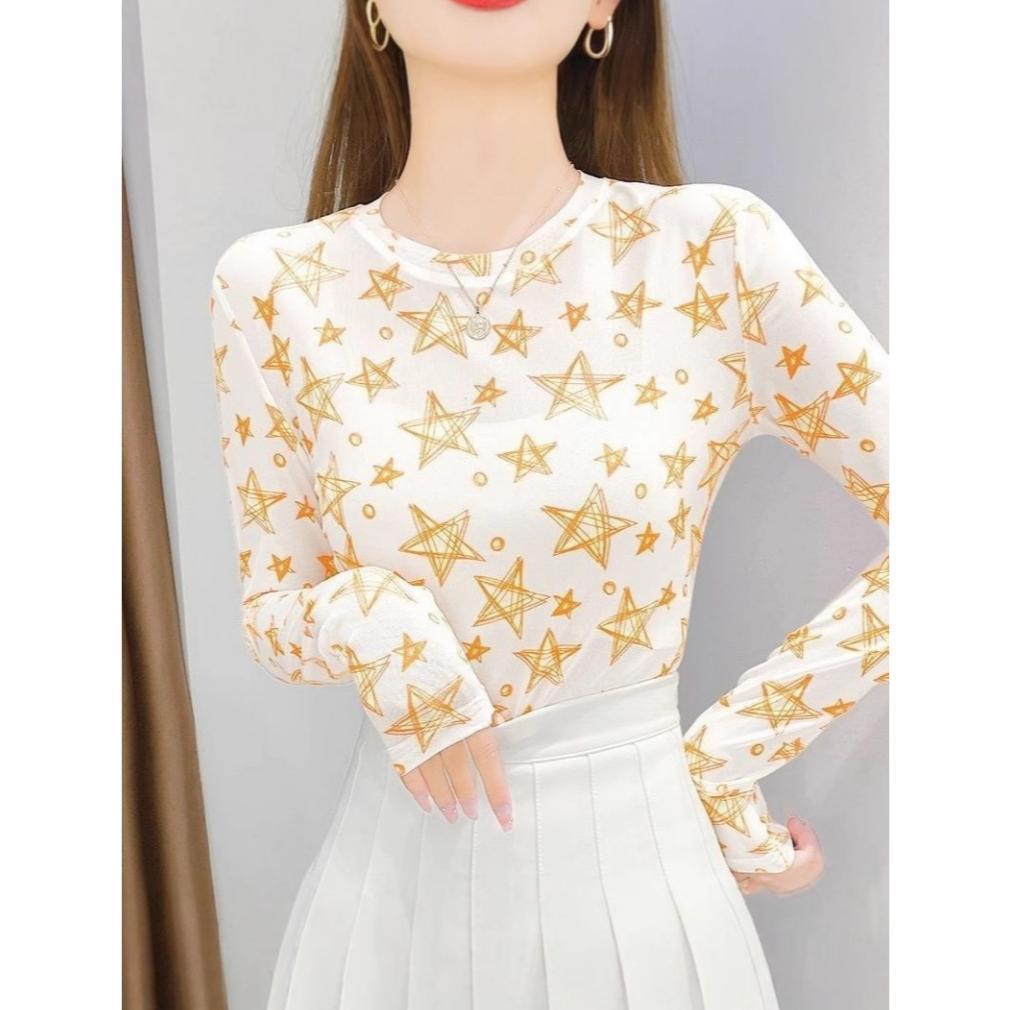 STOK TERBATAS Outer Transparan Korean Blouse Atasan Lengan Panjang OT12 Star
