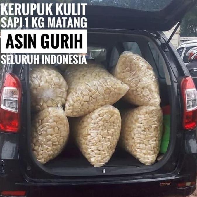 Kerupuk Kulit Sapi Asli Matang Rasa Asin Gurih 1kg - Krupuk Rambak