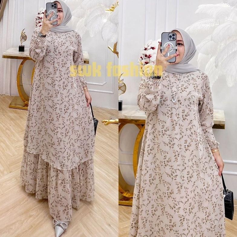 BRAND NEW GAMIS MALAYSIA MOTIF/BAHAN CERUTY ARMANI BABYDOLL MOTIF/GAMIS MELAYU MOTIF