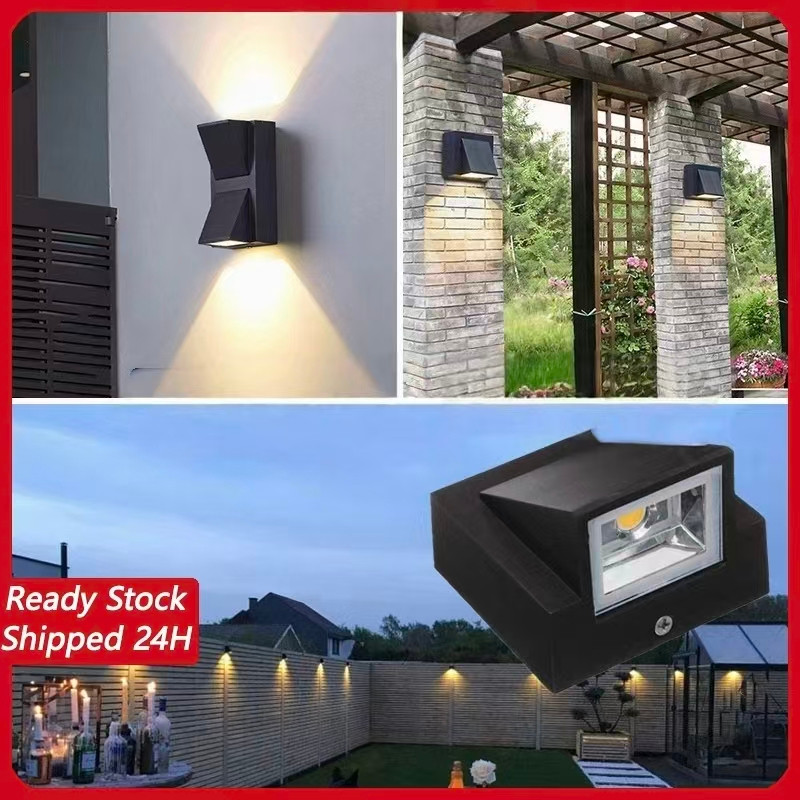 Lampu Dinding Modern Minimalis Lampu Pagar Lampu Teras Lampu Taman 220V Anti Air Warm White Lampu LE