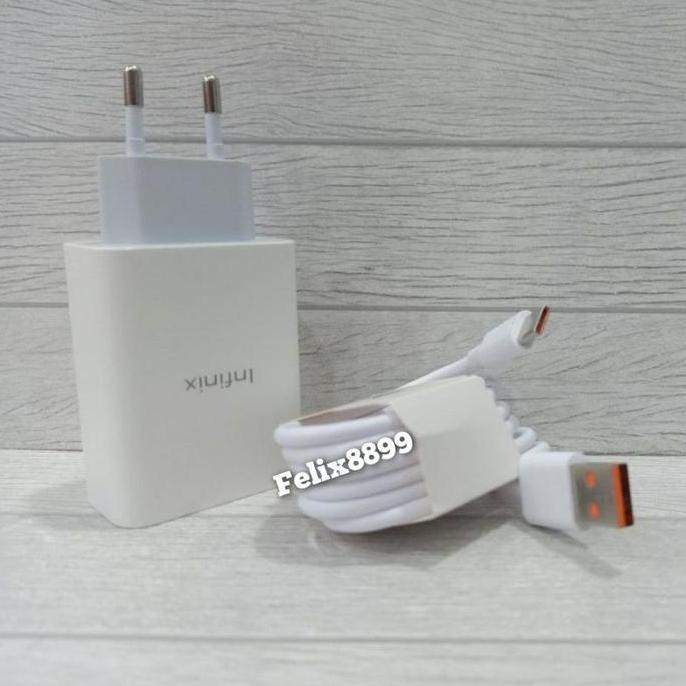 Charger infinix Original 33W Type C Fast Charging Infinix Note 8 -