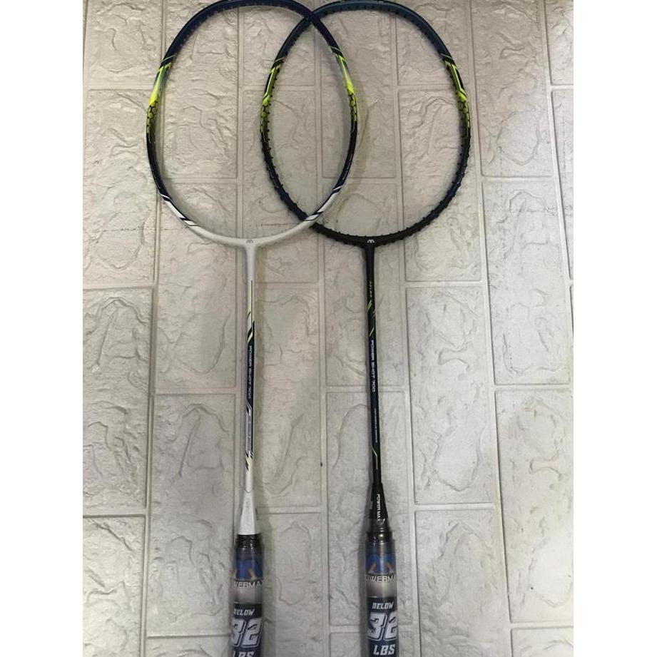 Raket Badminton Power Max Power Shot 700 Super Control Bagus Bisa Tarik 32 Lbs