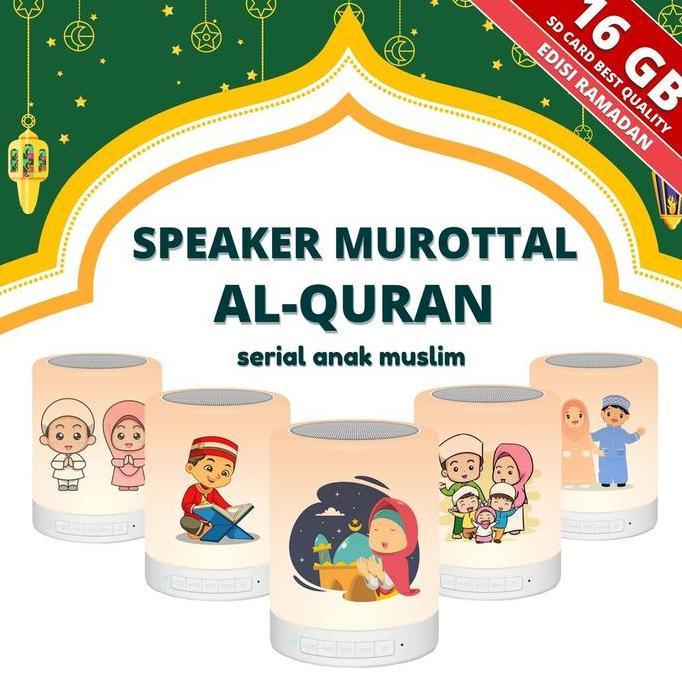 Speaker Quran Lampu LED Murottal Al-Quran 30 juz Anak +