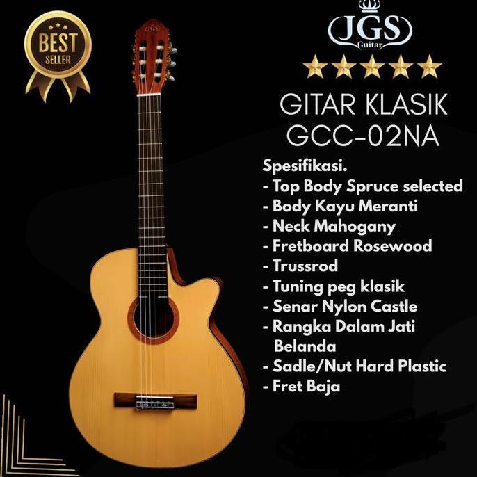 Rokabinstore - Gitar Klasik Jgs Gcc 2 Na Top Spruce Jogja Guitar Shop