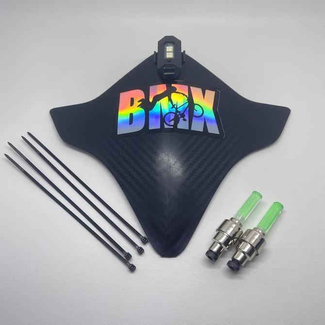 Promo Paket Visor Sepeda Bmx + Stiker Hologram Bmx + Lampu Tempel + Lampu Tutup Pentil Nyala Cod