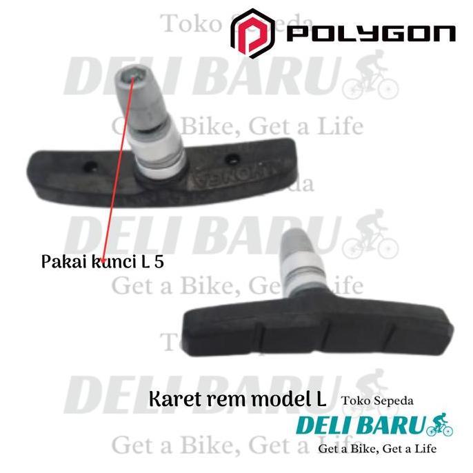 Promo 2Pcs Karet Rem Model L Polygon V Brake Kunci L Sepeda Bmx Lipat Harga Sepasang Cod