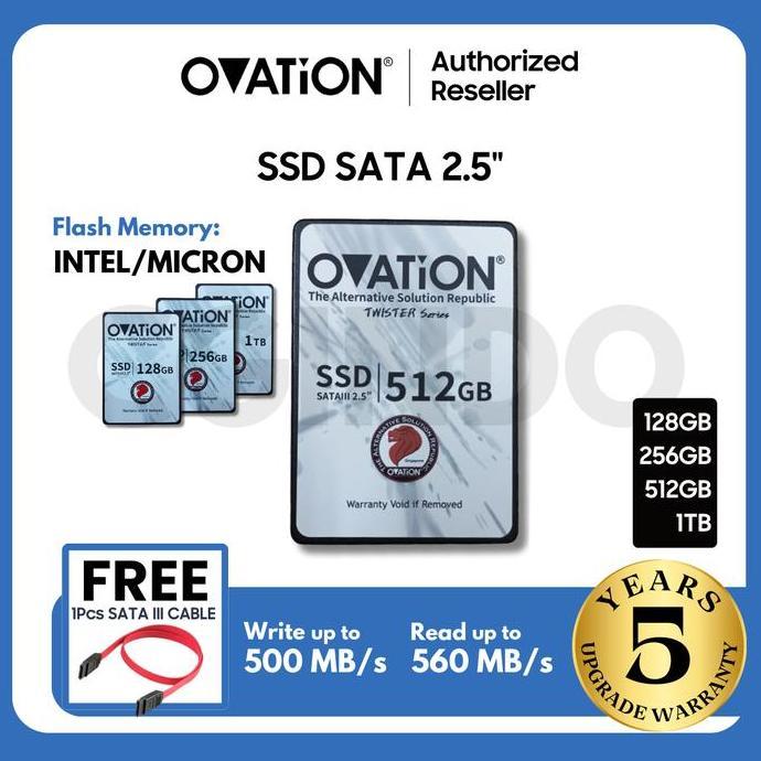 HARGA DISC - Ovation SSD 128GB / 256GB / 512GB / 1TB 2.5" SATA3 Internal SSD SATA - Garansi 5 Tahun
