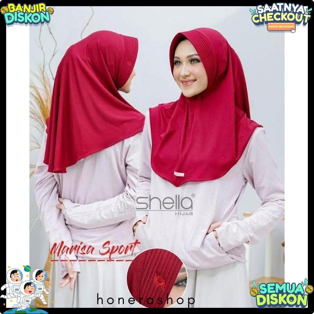 Shella Hijab - Bergo Sport Original Shella //Kerudung Olahraga Jersey Zoya