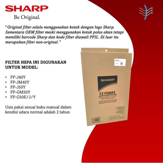 Filter Pengganti Sharp Air Purifier FZ-F50HFE