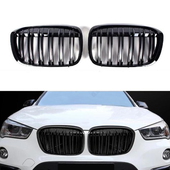 BMW Grill Kidney Grille Hidung Kap Double Slat Glossy M Color F48 X1