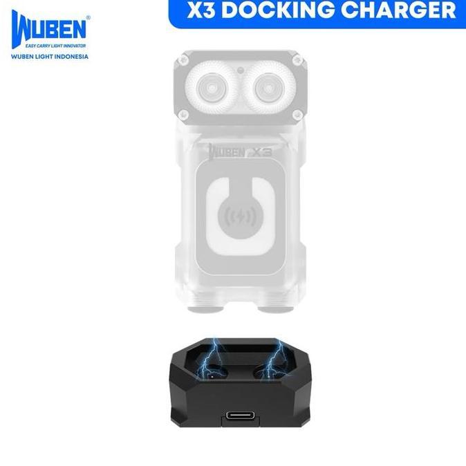 Murah Wuben Docking Charging Base Charger For Wuben X3 Flashlight Senter