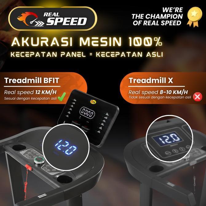 Promo Free Ongkir + Rakit Surabaya Sekitar - Treadmill Listrik RedPanda 588 Diskon