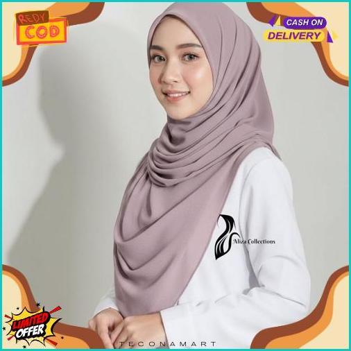 Jilbab Segi Empat Oval Malay Curve 130X130 Ceruti Babydoll Premium