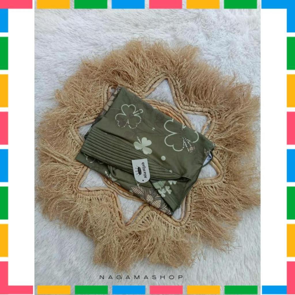 Hijab Bergo Pet  Jersey Printing Motif Bunga Premium