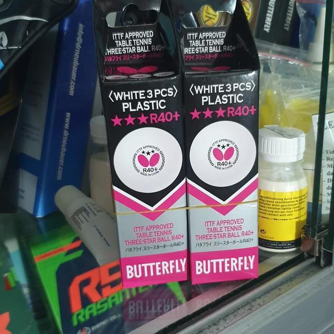 TERBARU - Bola pingpong BUTTERFLY R40+ ORIGINAL 100%