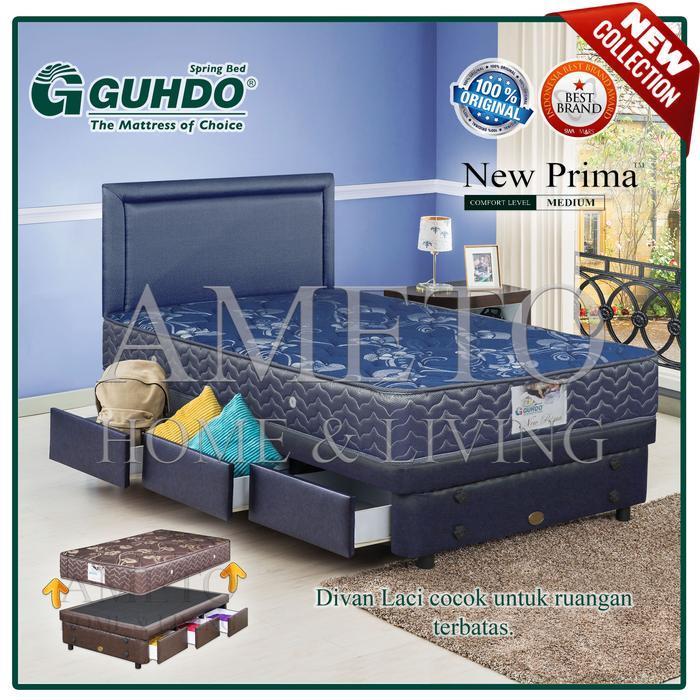 Guhdo Spring Bed New Prima 120x200 Divan Laci Drawer Prospine