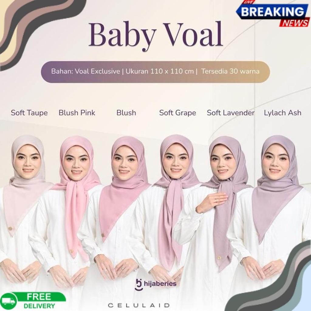 Hijab Baby Voal Paris Legend Premium Napocut Hijabers + Pouch | Paris Chayshop