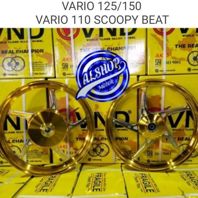 VELG RACING VND AK55 HONDA VARIO 110 HONDA BEAT NEW OLD SCOOPY FI Gold Motor